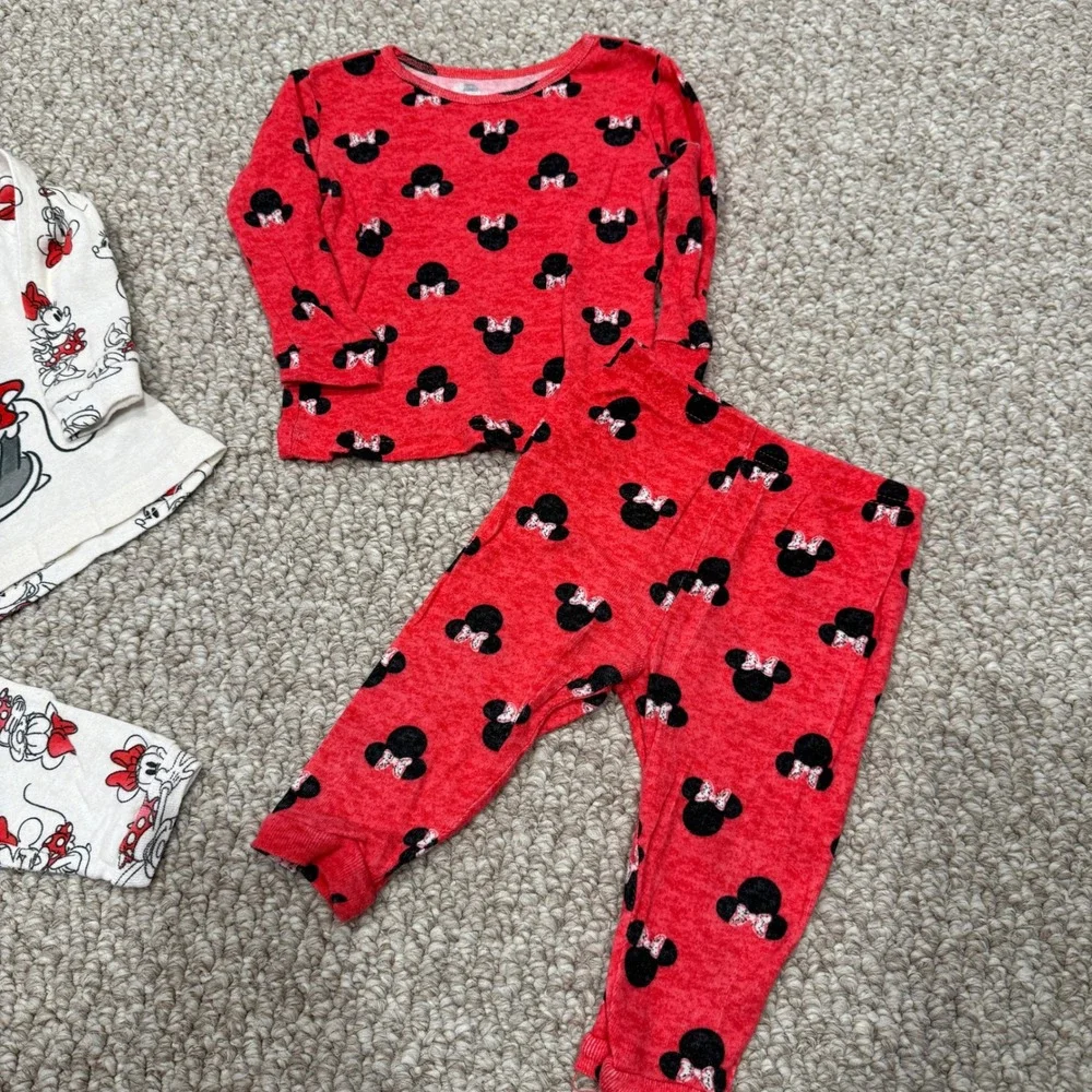 Disney Baby Minnie Mouse Pajama Set‎ Size 12 Months